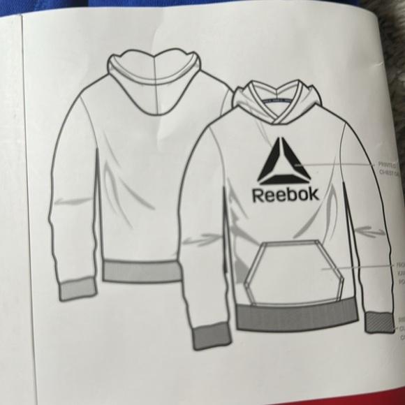 Reebok unisex Kid Pullover Hoodie Size Small 6/7 - Picture 10 of 12